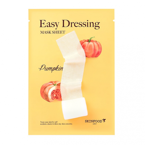 Маска для лица `SKINFOOD` EASY DRESSING с экстрактом тыквы (тонизирующая) 28 г